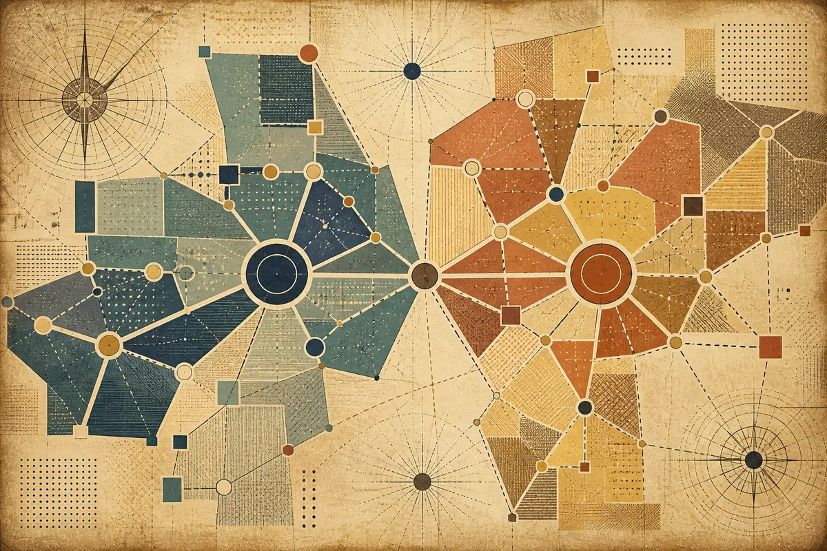 Abstract illustrated map composition for Alice Springs, Australia