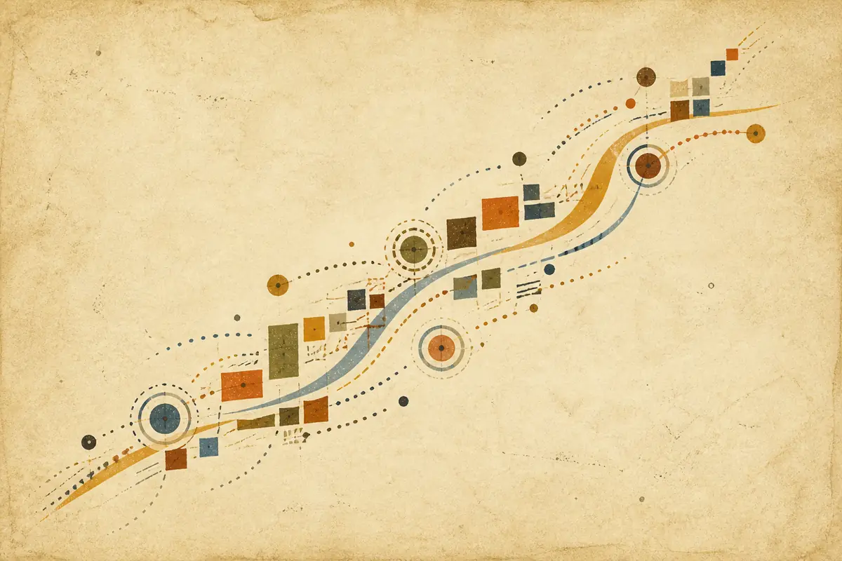 Abstract illustrated map composition for Ballarat, Australia