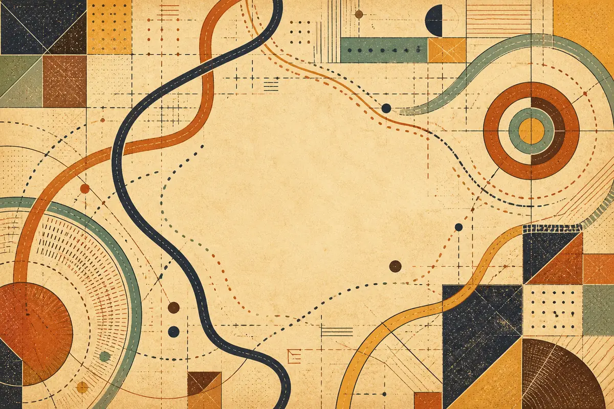 Abstract illustrated map composition for Buderim, Australia