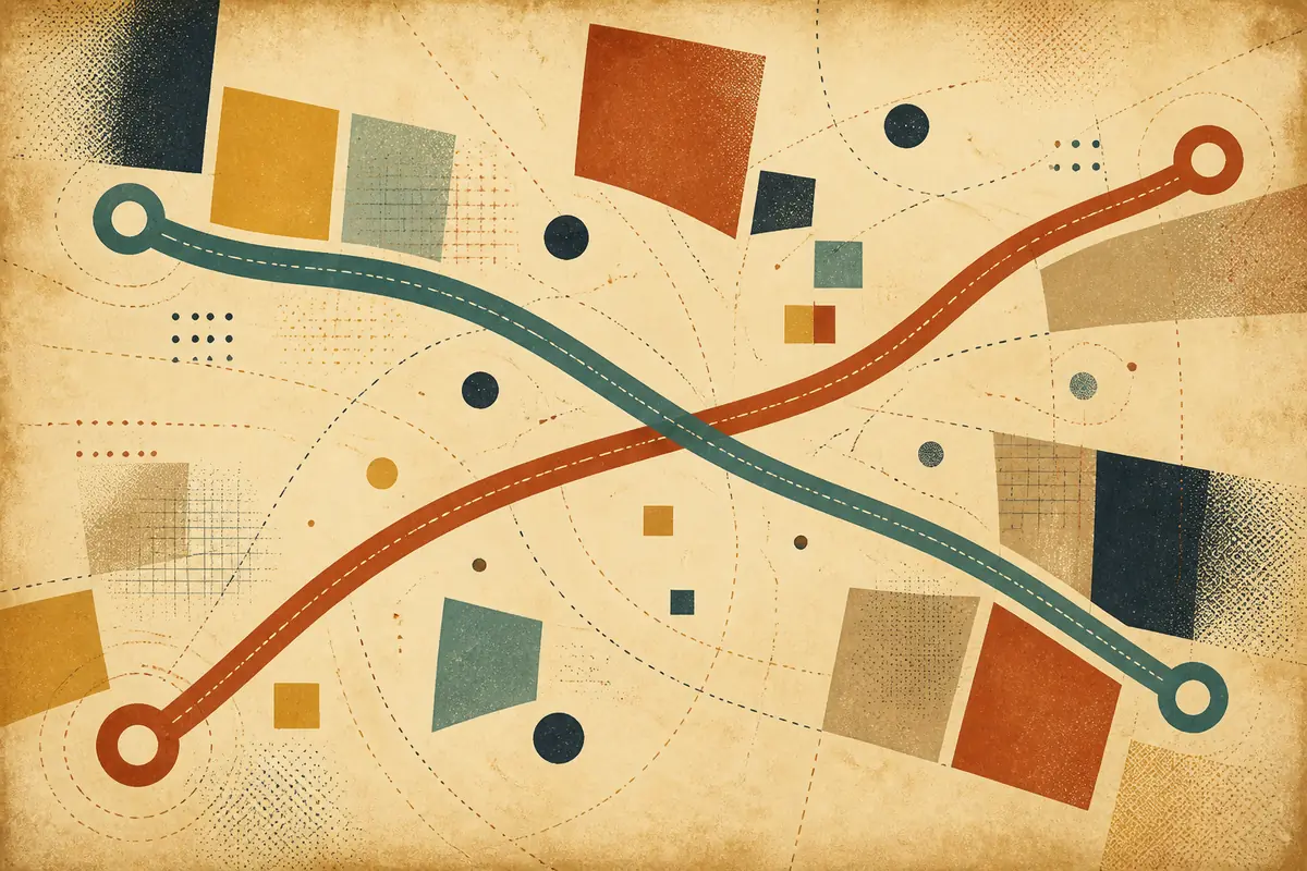 Abstract illustrated map composition for Gladstone, Australia