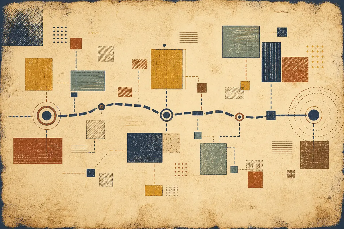 Abstract illustrated map composition for East Gwillimbury, Canada