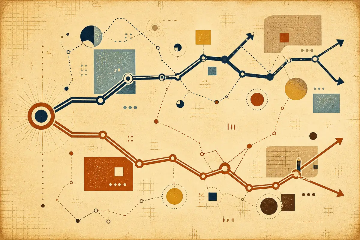 Abstract illustrated map composition for Port Moody, Canada