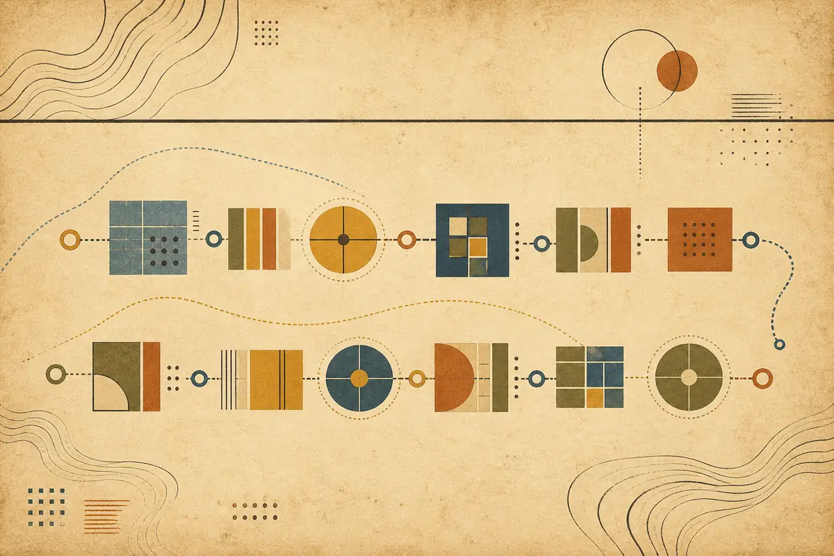 Abstract illustrated map composition for Sarnia, Canada