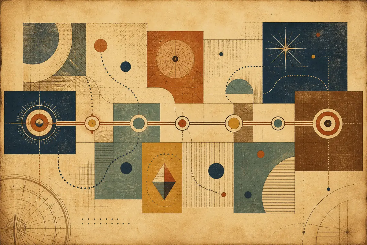 Abstract illustrated map composition for Cambuslang, United Kingdom