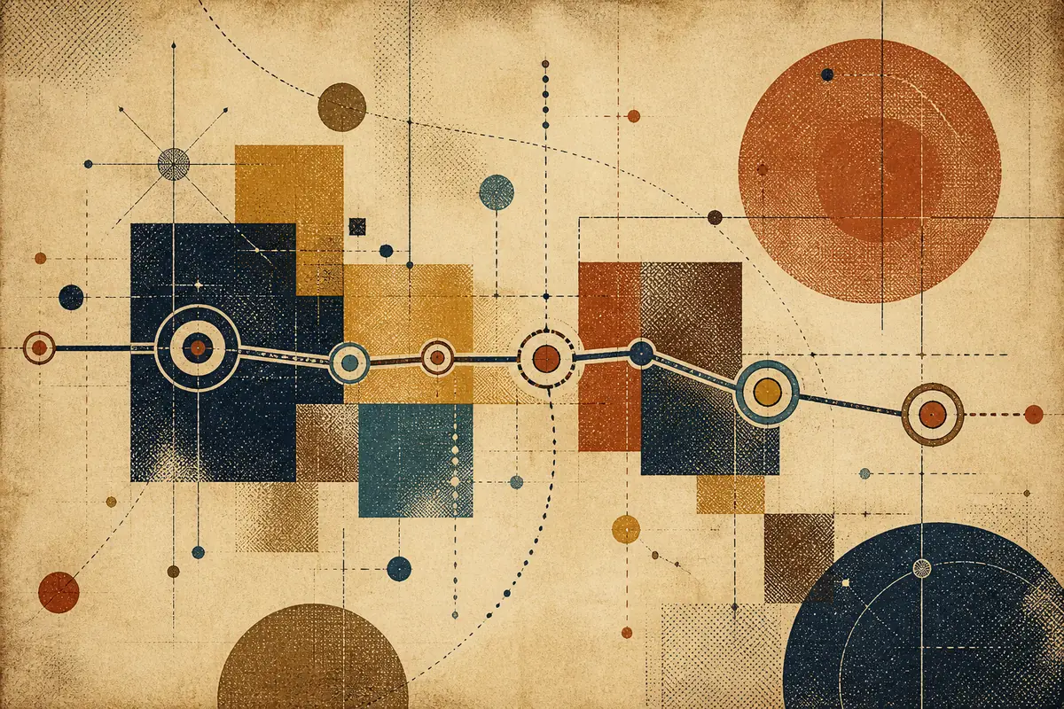 Abstract illustrated map composition for Carrickfergus, United Kingdom
