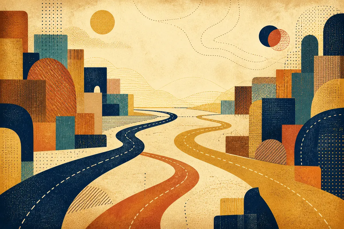 Abstract illustrated map composition for Congleton, United Kingdom