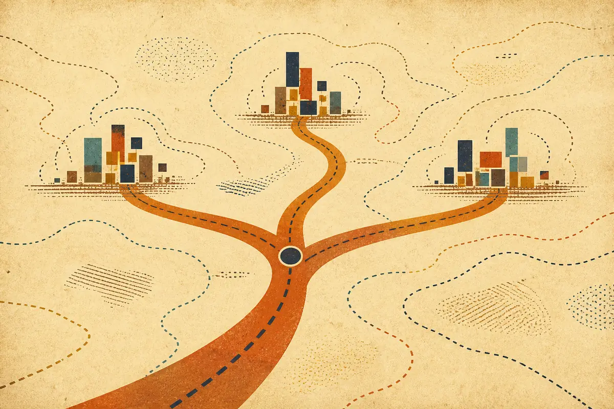 Abstract illustrated map composition for Dunfermline, United Kingdom