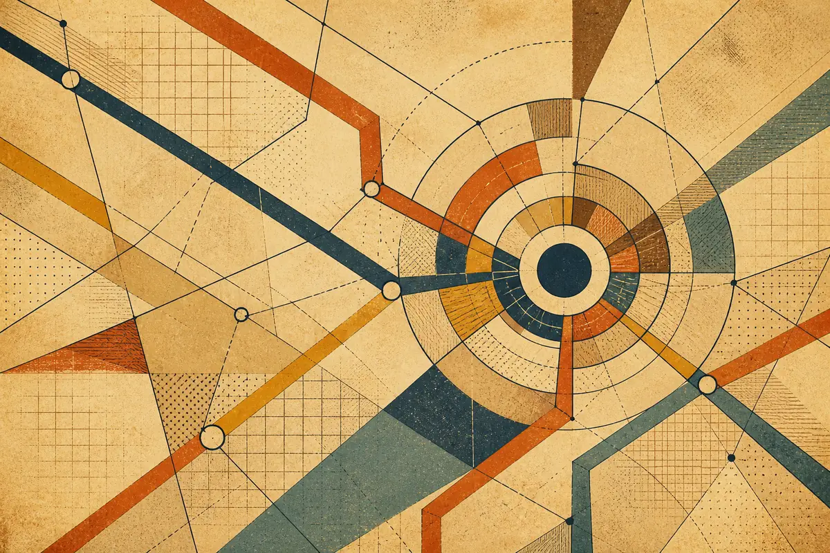 Abstract illustrated map composition for Edgware, United Kingdom