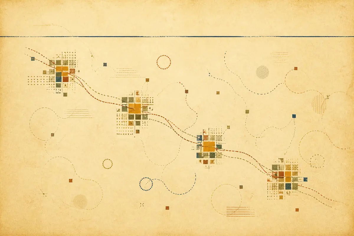 Abstract illustrated map composition for Gravesend, United Kingdom