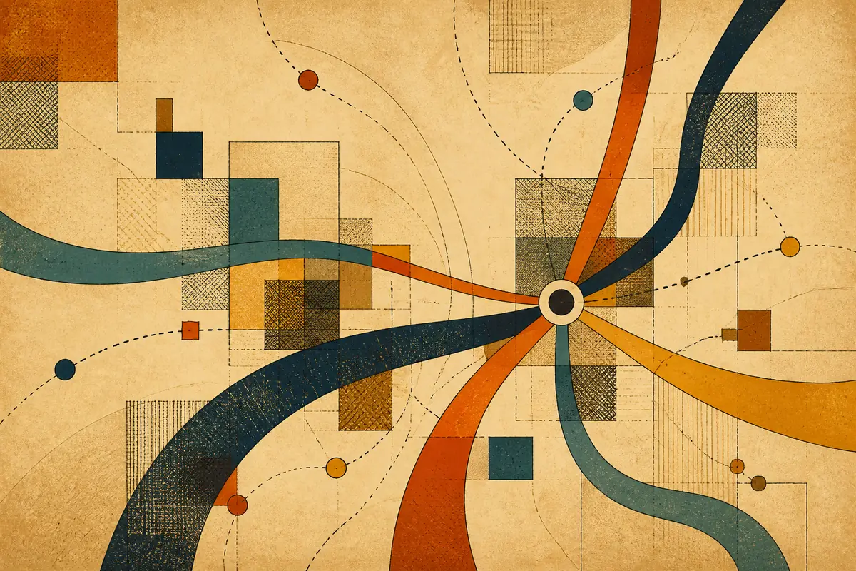 Abstract illustrated map composition for Grays, United Kingdom