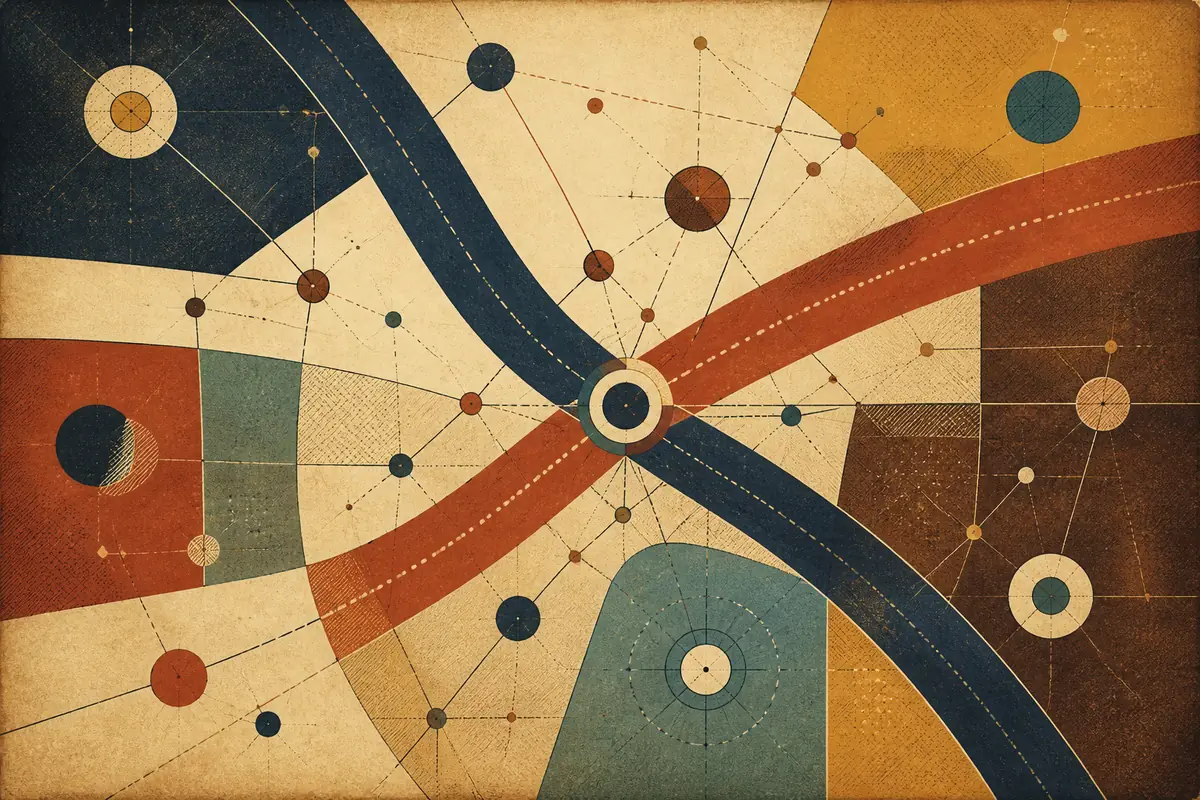 Abstract illustrated map composition for Great Yarmouth, United Kingdom