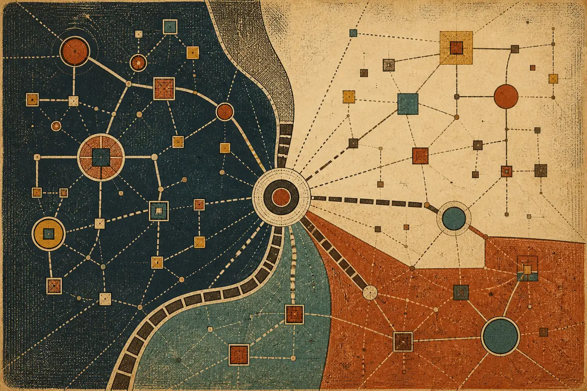 Abstract illustrated map composition for Larkfield, United Kingdom
