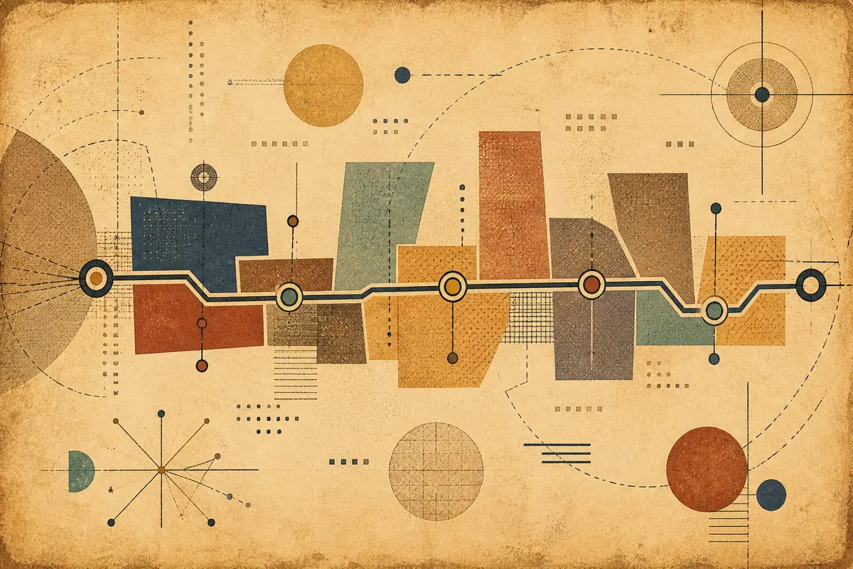 Abstract illustrated map composition for Nelson, United Kingdom