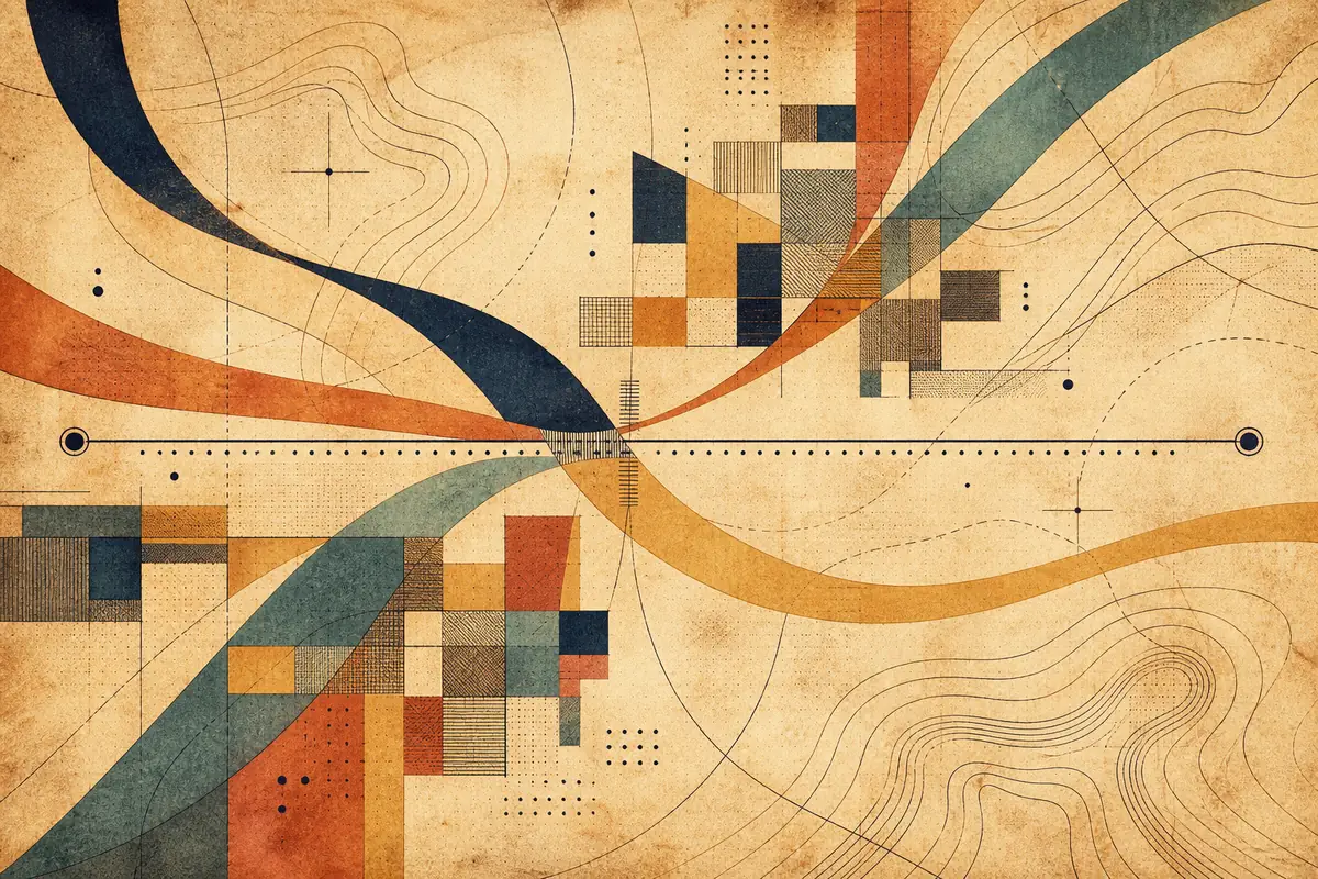 Abstract illustrated map composition for Ruislip, United Kingdom