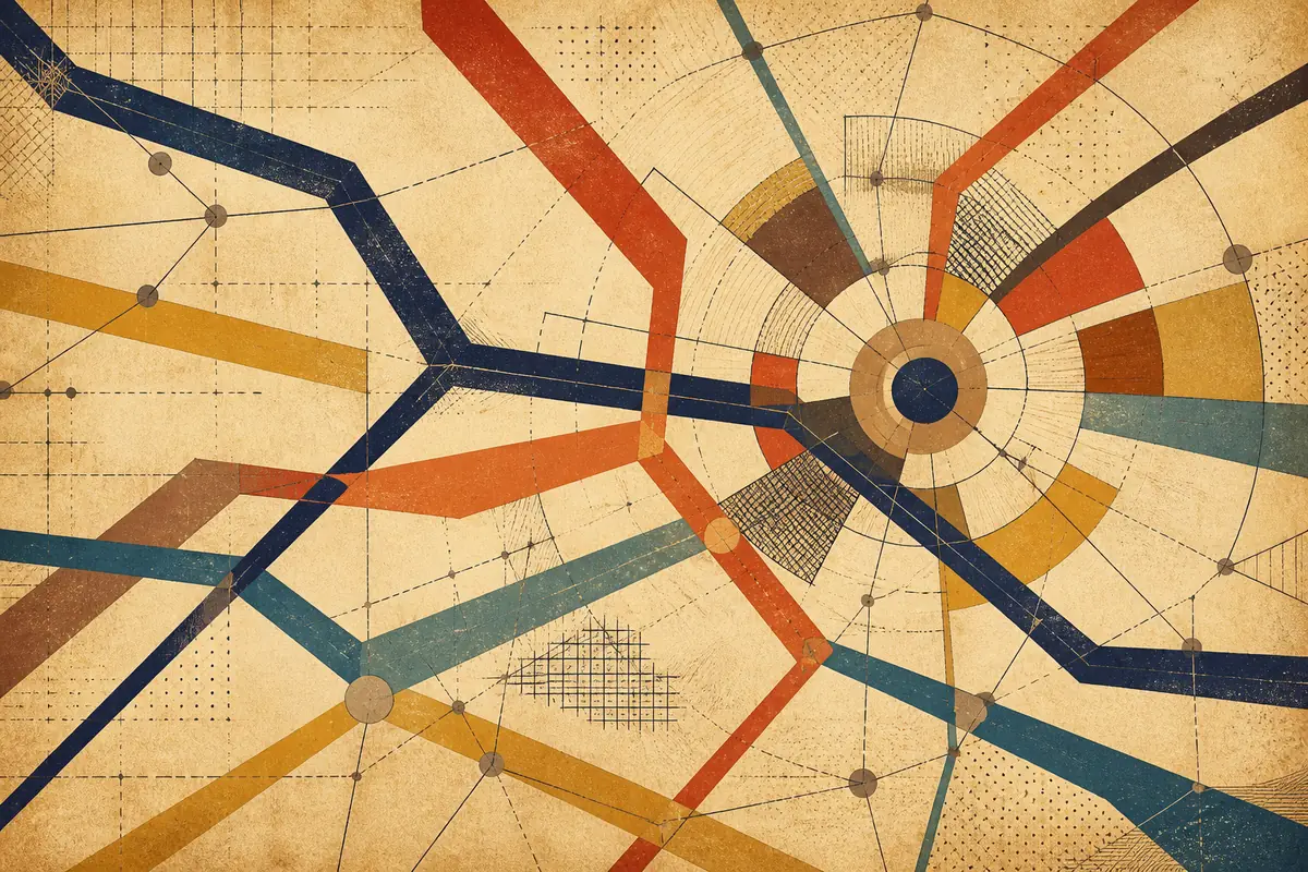 Abstract illustrated map composition for Sittingbourne, United Kingdom