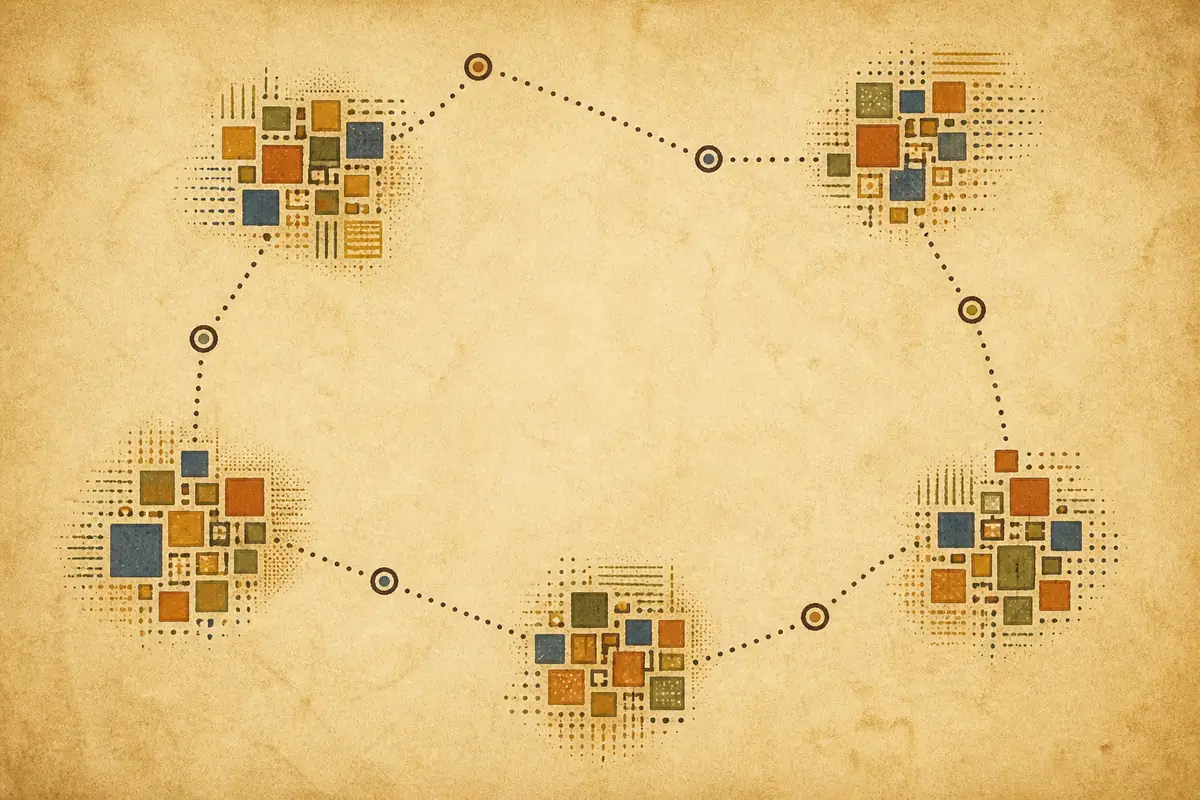 Abstract illustrated map composition for Wembley, United Kingdom