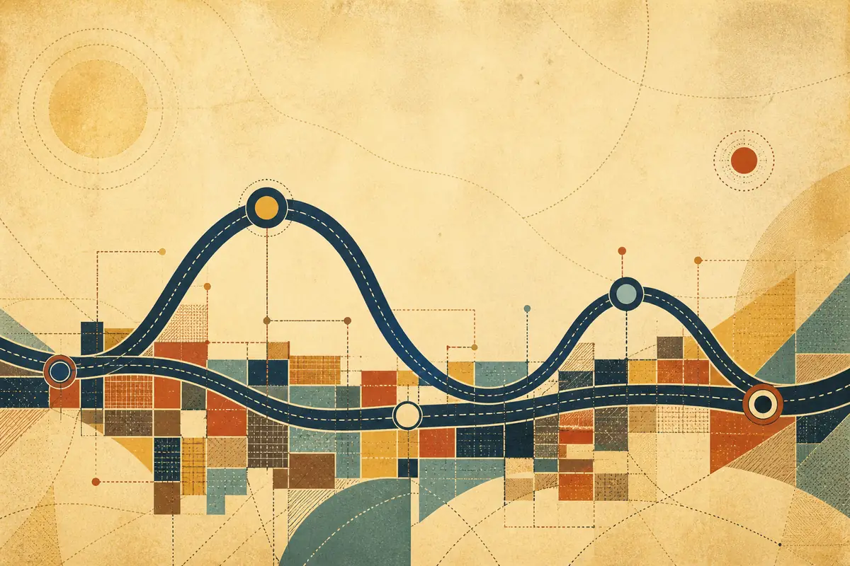 Abstract illustrated map composition for Wishaw, United Kingdom