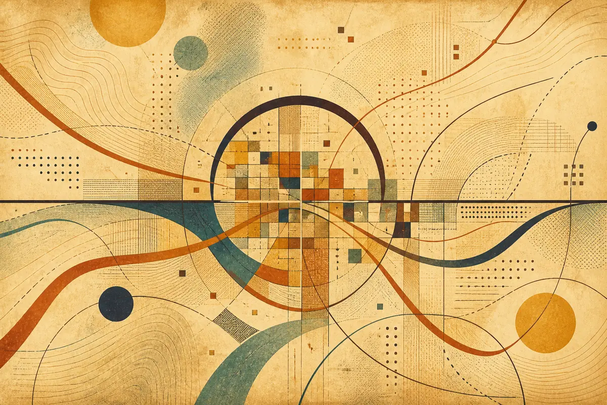Abstract illustrated map composition for Wrecsam, United Kingdom