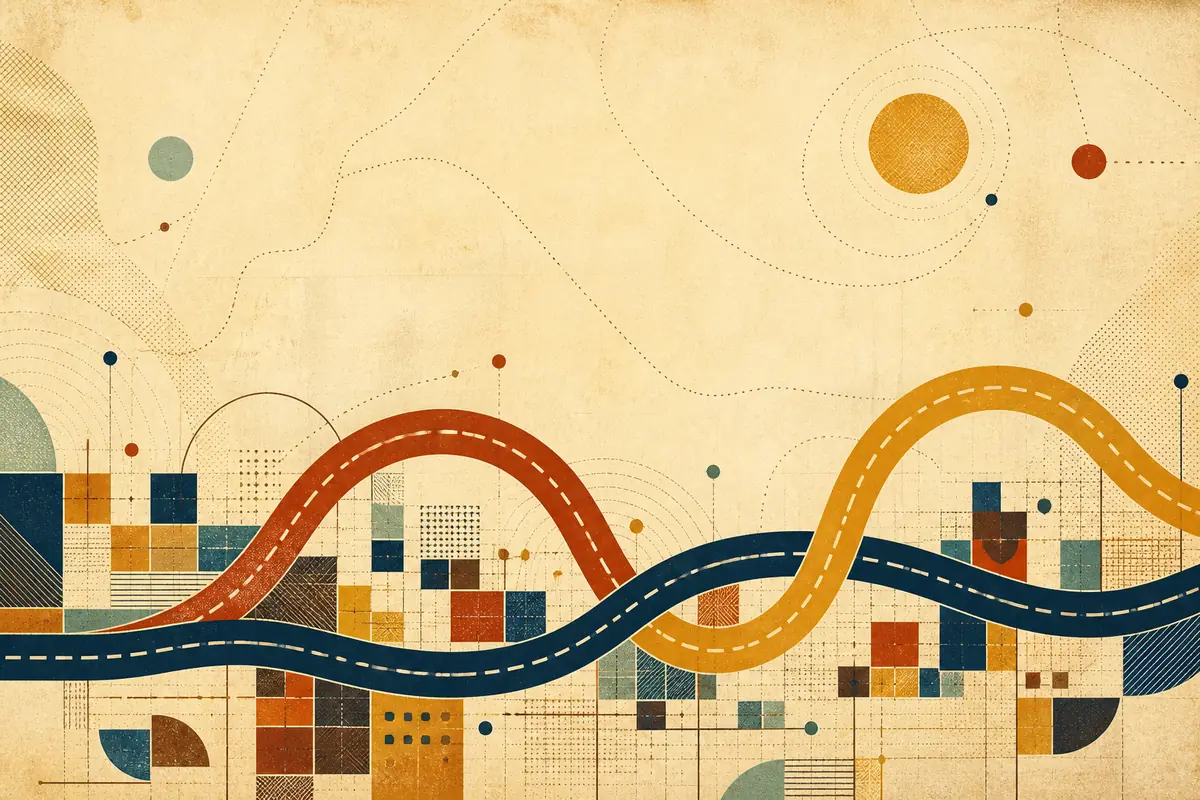 Abstract illustrated map composition for Alabaster, United States