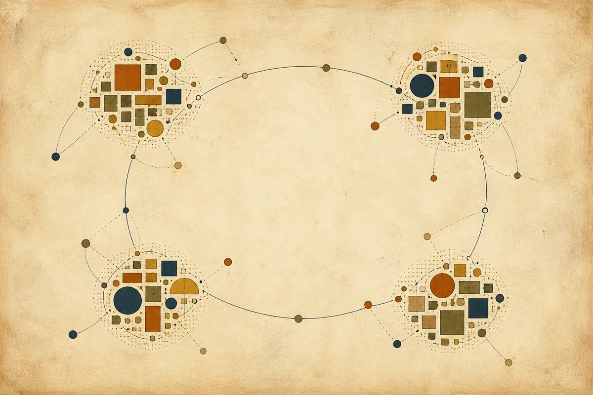 Abstract illustrated map composition for Albany, United States