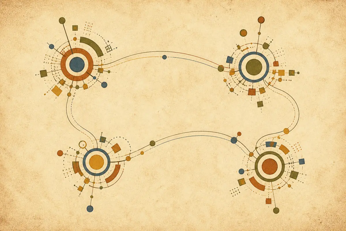 Abstract illustrated map composition for Amherst, United States
