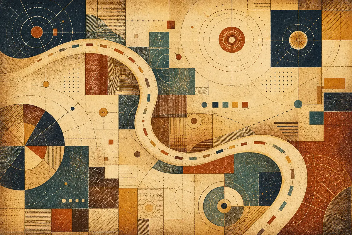 Abstract illustrated map composition for Annapolis, United States