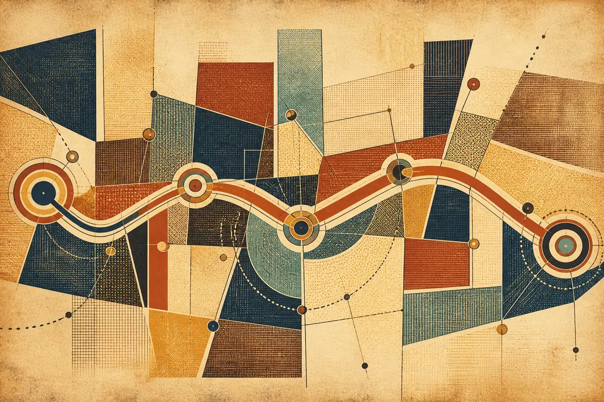 Abstract illustrated map composition for Apache Junction, United States