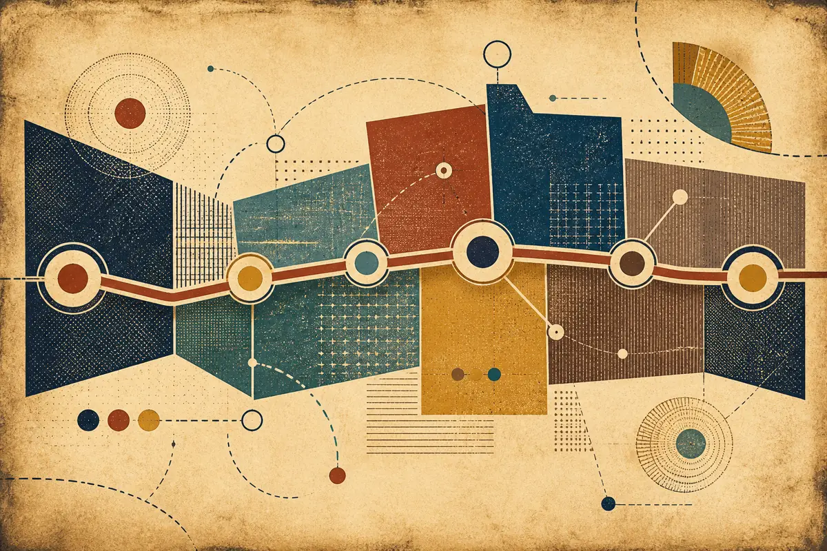 Abstract illustrated map composition for Austintown, United States