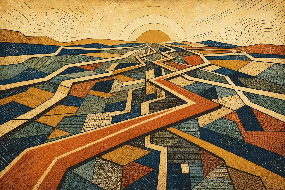 Abstract illustrated map composition for Baltimore, United States