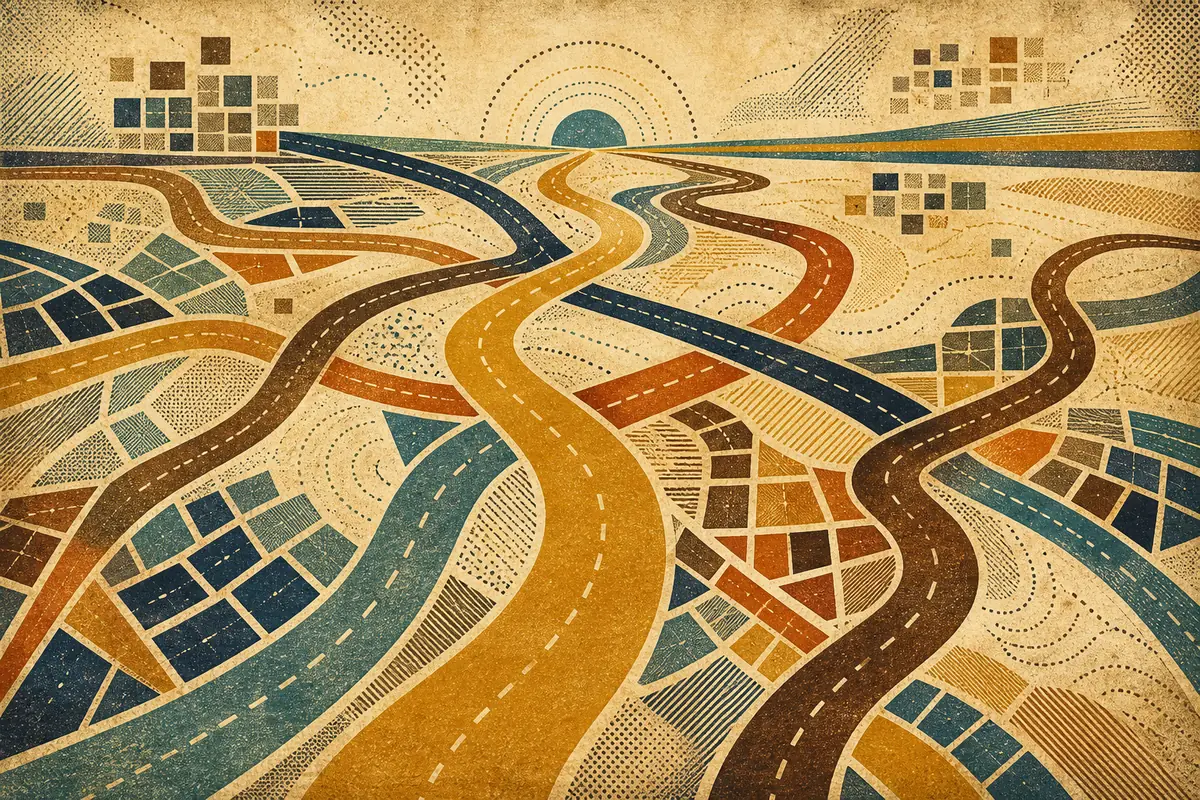 Abstract illustrated map composition for Barnstable, United States