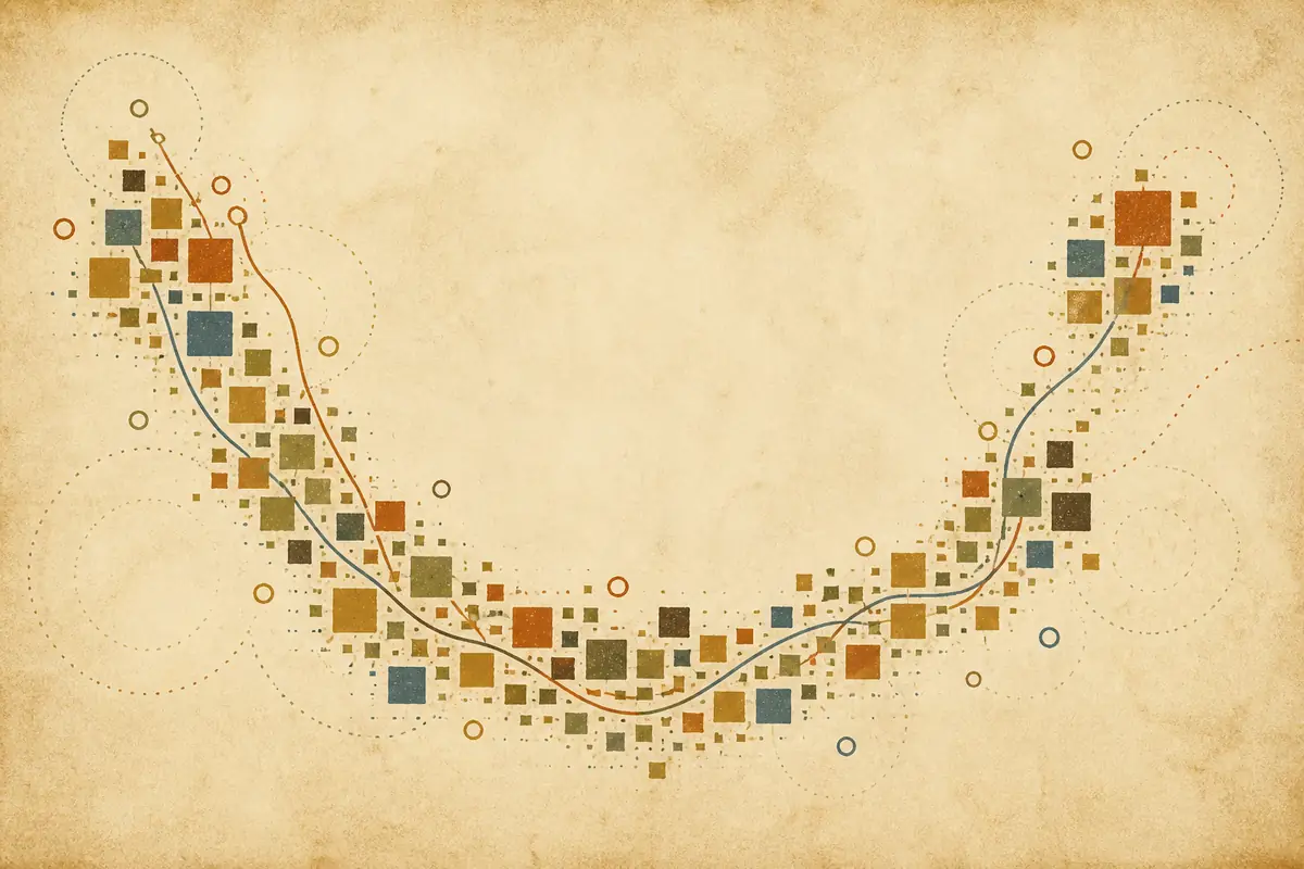 Abstract illustrated map composition for Bellingham, United States