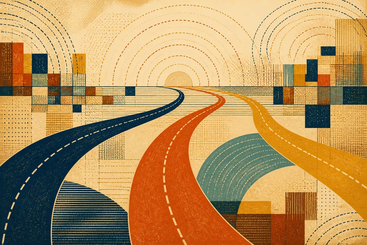 Abstract illustrated map composition for Bethel Park, United States