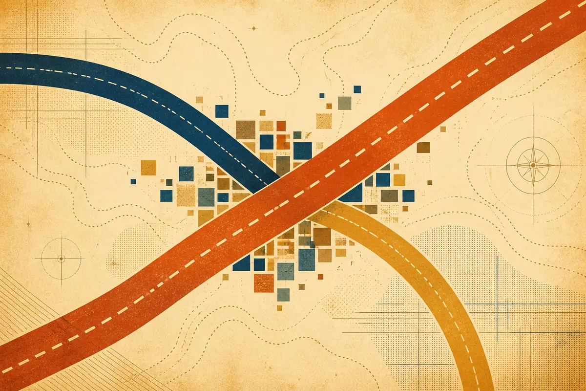 Abstract illustrated map composition for Bethlehem, United States