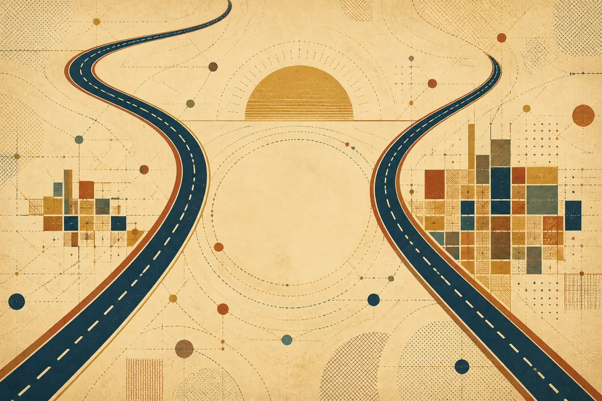 Abstract illustrated map composition for Beverly Hills, United States
