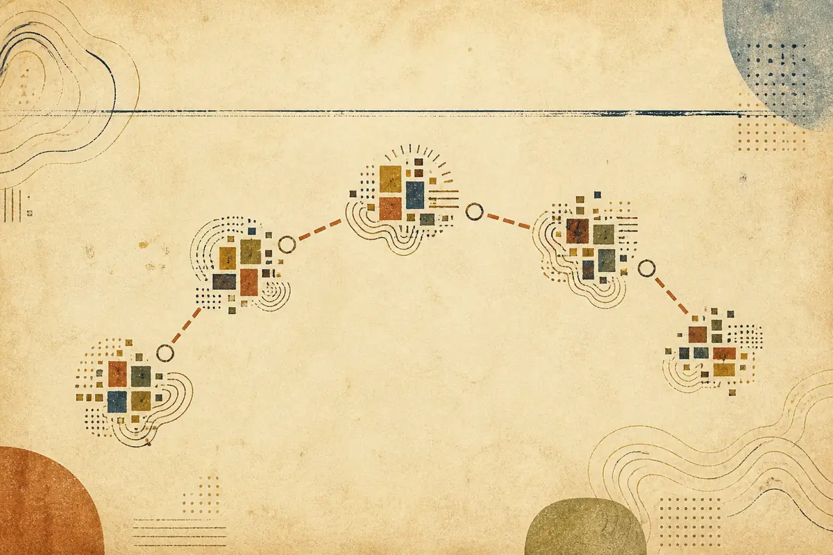 Abstract illustrated map composition for Bolingbrook, United States