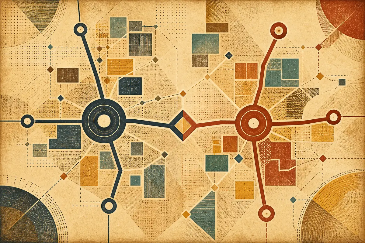 Abstract illustrated map composition for Bowling Green, United States