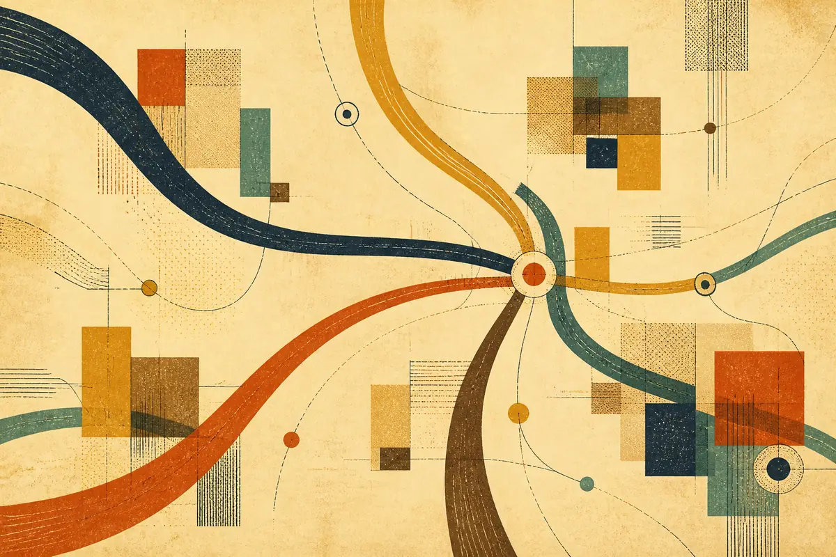 Abstract illustrated map composition for Bradenton, United States