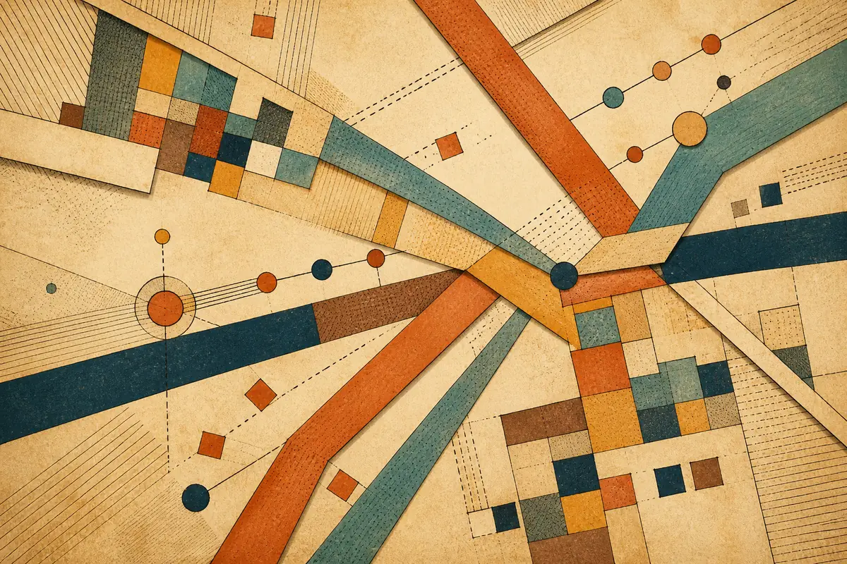 Abstract illustrated map composition for Bristol, United States