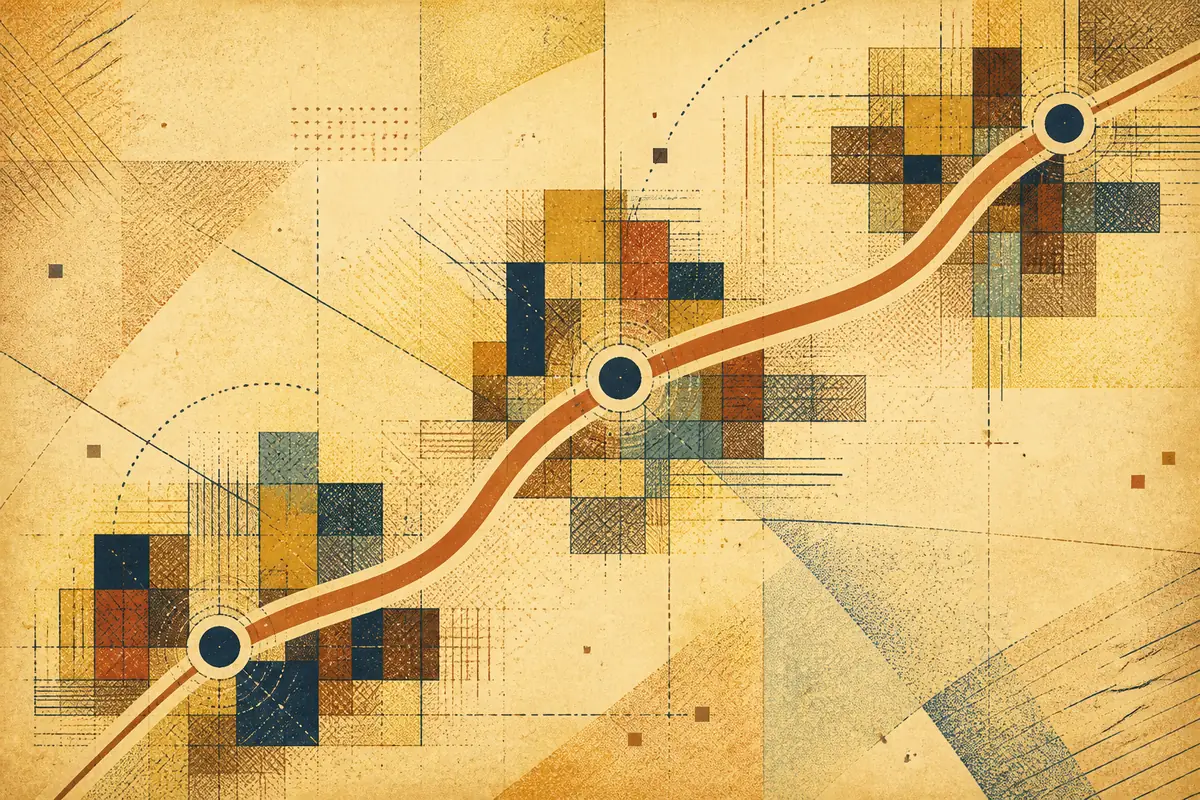 Abstract illustrated map composition for Brookfield, United States