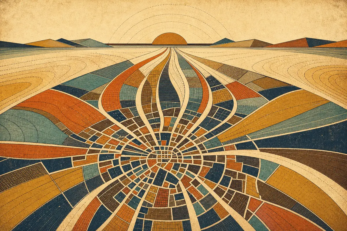 Abstract illustrated map composition for Buffalo, United States