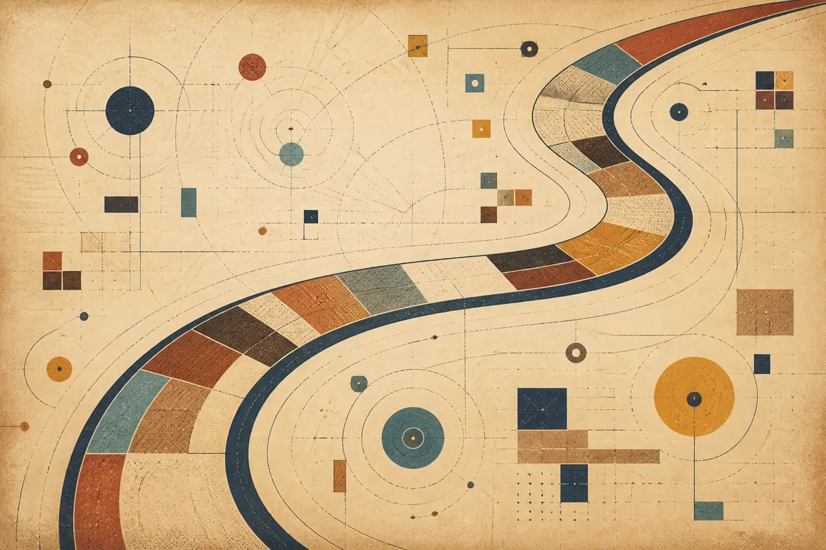 Abstract illustrated map composition for Carpentersville, United States