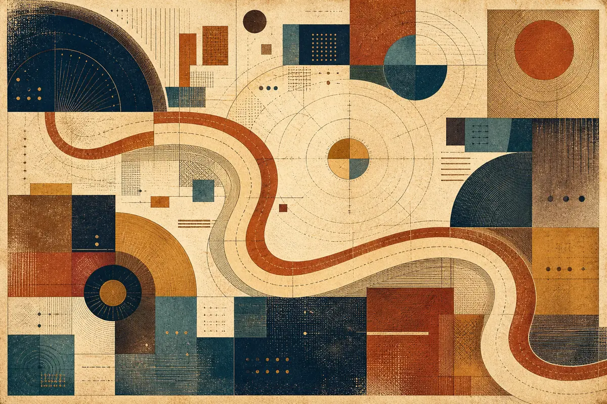 Abstract illustrated map composition for Channelview, United States