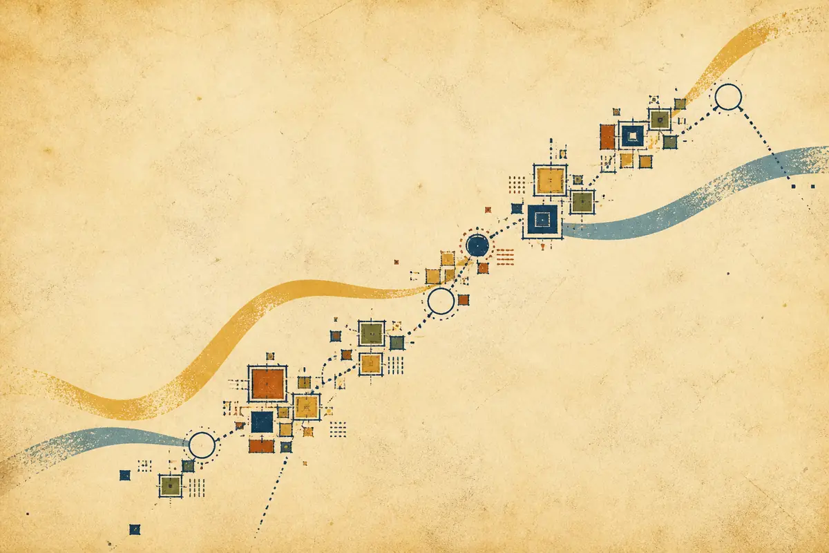 Abstract illustrated map composition for Cheektowaga, United States