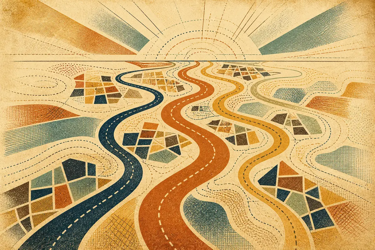 Abstract illustrated map composition for Chesterfield, United States