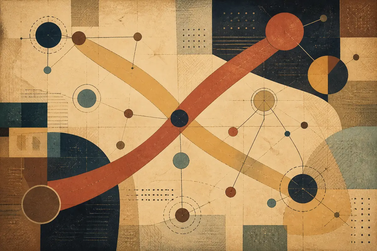 Abstract illustrated map composition for Cicero, United States