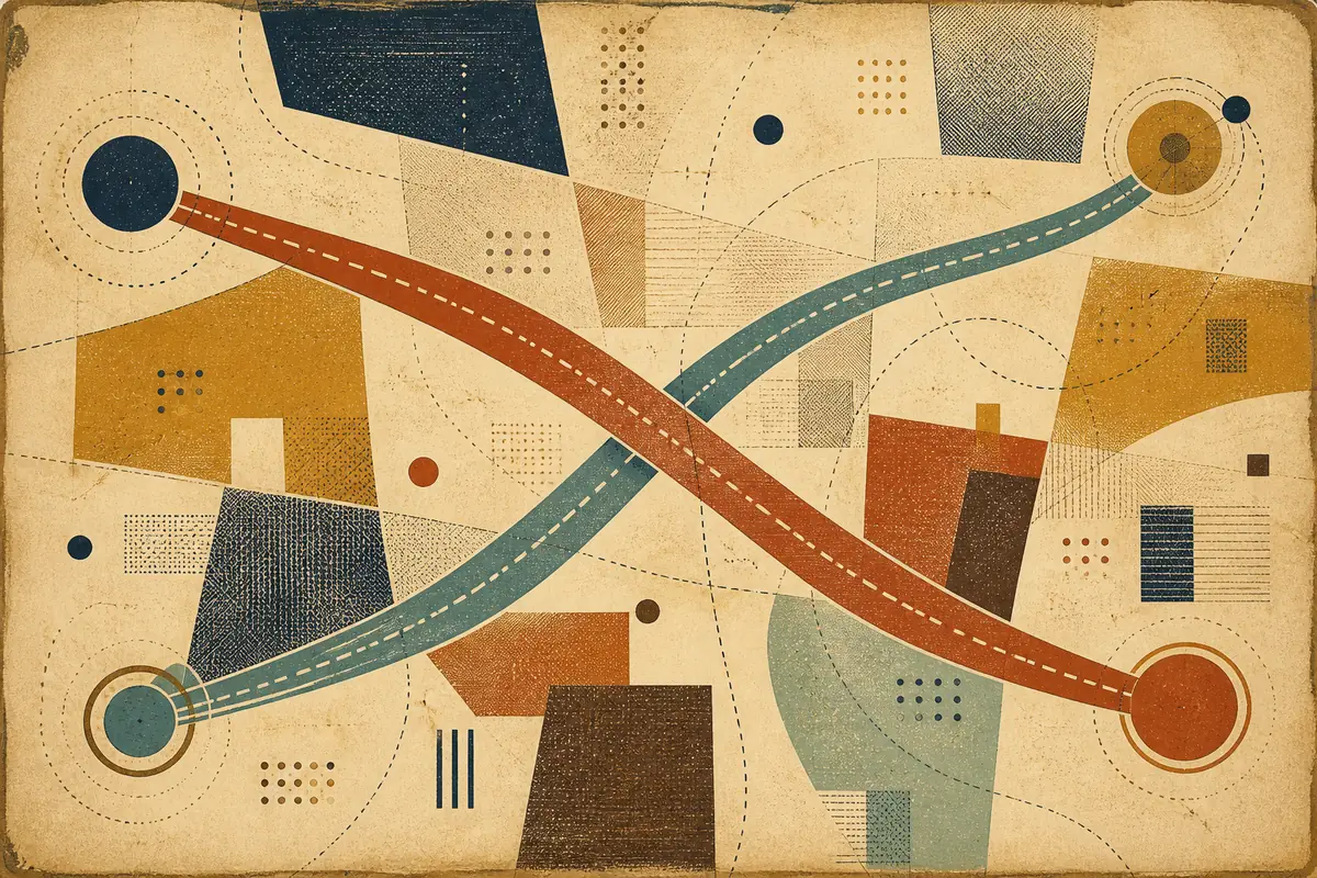 Abstract illustrated map composition for Clearfield, United States