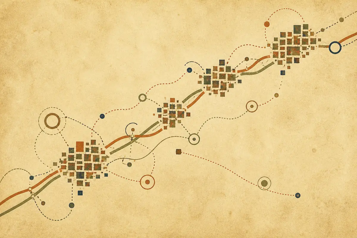 Abstract illustrated map composition for Clifton, United States