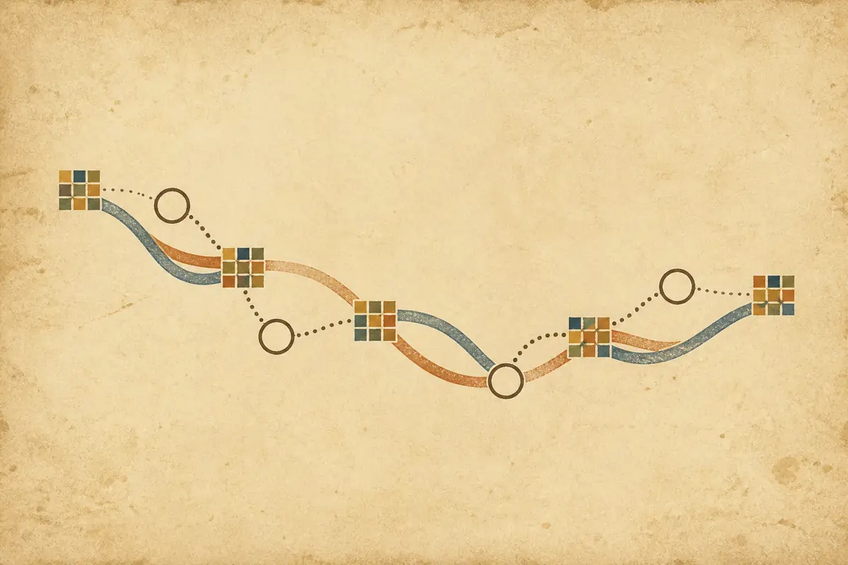 Abstract illustrated map composition for Coeur d'Alene, United States