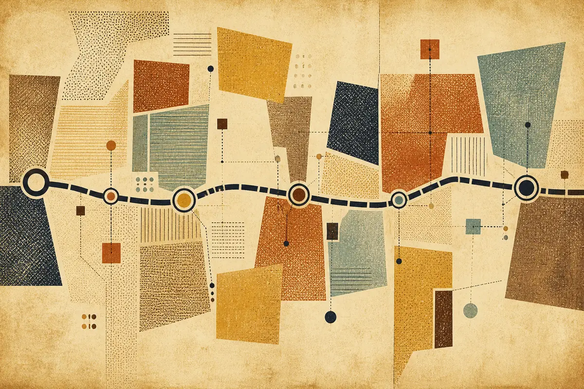 Abstract illustrated map composition for College Park, United States