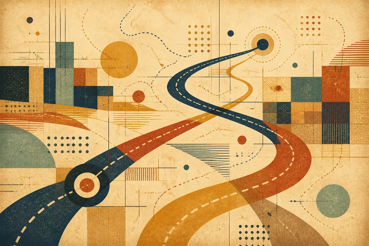 Abstract illustrated map composition for Converse, United States